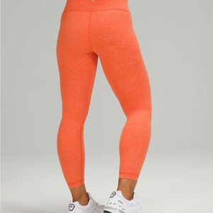 Lululemon Wunder Train leggings crop size 18. Warm coral.